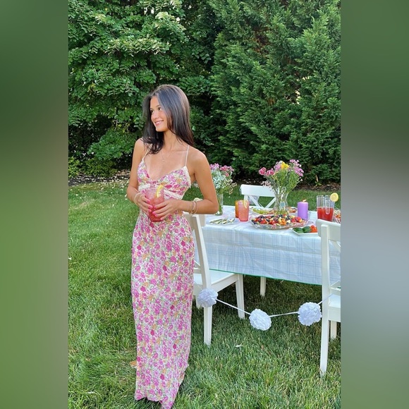 Princess Polly Dresses & Skirts - Princess Polly Emily pink floral maxi dress NWT SIZE 0